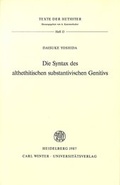 Cover: Die Syntax des althethitischen substantivischen Genitivs - Universit&auml;tsverlag Winter