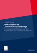 Cover: Familienexterne Unternehmensnachfolge - Springer Gabler