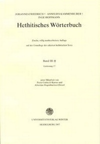 Abbildung von: Hethitisches Wörterbuch - Universitätsverlag Winter