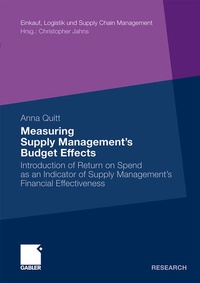 Enlarge image Cover: Measuring Supply Management's Budget Effects - Springer Gabler