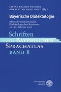 Cover: Bayerische Dialektologie - Universit&auml;tsverlag Winter