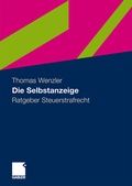 Cover: Die Selbstanzeige - Springer Gabler
