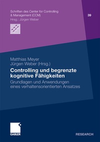 Abbildung von: Controlling und begrenzte kognitive Fähigkeiten - Springer Gabler