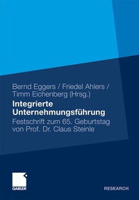 Abbildung von: Integrierte Unternehmensführung - Springer Gabler