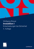 Cover: Investition I - Springer Gabler