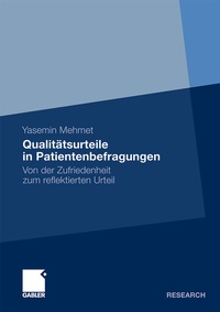 Abbildung von: Qualitätsurteile in Patientenbefragungen - Springer Gabler