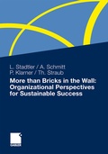 Cover: More than Bricks in the Wall: Organizational Perspectives for Sustainable Success - Springer Gabler