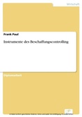 Cover: Instrumente des Beschaffungscontrolling - diplom.de