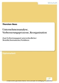 Abbildung von: Unternehmensanalyse, Verbesserungsprozesse, Reorganisation - diplom.de