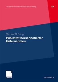 Abbildung von: Publizität börsennotierter Unternehmen - Springer Gabler