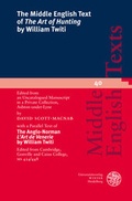 Cover: The Middle English Text of 'The Art of Hunting' by William Twiti - Universit&auml;tsverlag Winter