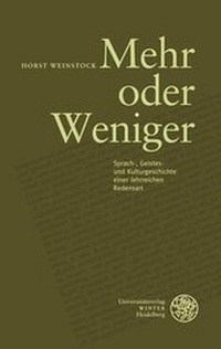 Abbildung von: Mehr oder Weniger - Universitätsverlag Winter