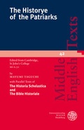 Cover: The Historye of the Patriarks - Universit&auml;tsverlag Winter