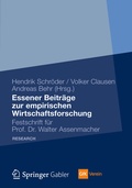 Cover: Essener Beitr&auml;ge zur empirischen Wirtschaftsforschung - Springer Gabler
