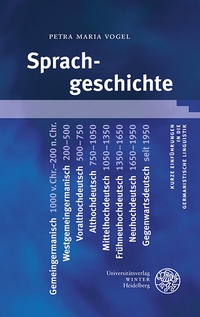 Enlarge image Cover: Sprachgeschichte - Universitätsverlag Winter