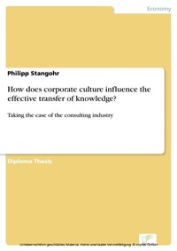 Abbildung von: How does corporate culture influence the effective transfer of knowledge? - diplom.de