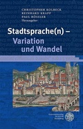 Cover: Stadtsprache(n) - Variation und Wandel - Universit&auml;tsverlag Winter
