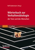 Cover: W&ouml;rterbuch zur Verhaltensbiologie der Tiere und des Menschen - Spektrum Akademischer Verlag