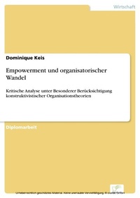 Abbildung von: Empowerment und organisatorischer Wandel - diplom.de