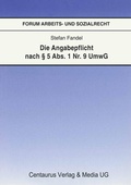Abbildung von: Die Angabepflicht nach § 5 Abs. 1 Nr. 9 UmwG - Centaurus Verlag & Media