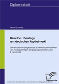 Cover: Directors` Dealings am deutschen Kapitalmarkt - diplom.de
