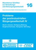 Cover: Probleme der postindustriellen B&uuml;rgergesellschaft IV - Centaurus Verlag & Media