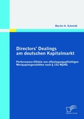 Cover: Directors' Dealings am deutschen Kapitalmarkt - Diplomica Verlag