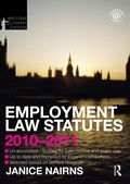 Cover: Employment Law Statutes 2010-2011 - Routledge Cavendish