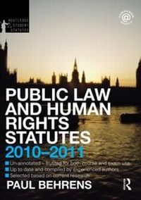 Bild vergrößern Bild: Public Law and Human Rights Statutes 2010-2011 - Routledge