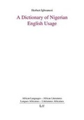 Cover: A Dictionary of Nigerian English Usage - LIT