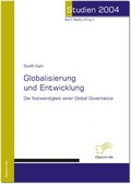 Cover: Globalisierung und Entwicklung - Diplomica Verlag