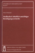 Cover: Strafbarkeit inhaltlich unrichtiger Best&auml;tigungsvermerke - Berliner Wissenschafts-Verlag
