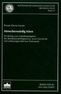Abbildung von: Menschenwürdig leben - Berliner Wissenschafts-Verlag