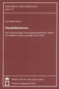 Cover: Haushaltsuntreue - Berliner Wissenschafts-Verlag