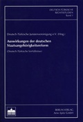 Cover: Auswirkungen der deutschen Staatsangeh&ouml;rigkeitsreform - Berliner Wissenschafts-Verlag