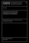 Bild: Administrative Preispolitik &ouml;ffentlicher Unternehmen - Berliner Wissenschafts-Verlag