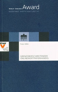Abbildung von: Grenzüberschreitender Onlinewertpapierhandel - Berliner Wissenschafts-Verlag