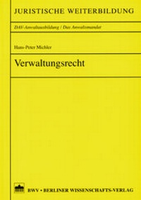 Abbildung von: Verwaltungsrecht - Berliner Wissenschafts-Verlag