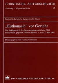 Abbildung von: "Euthanasie" vor Gericht - Berliner Wissenschafts-Verlag