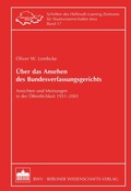 Bild: &Uuml;ber das Ansehen des Bundesverfassungsgerichts - Berliner Wissenschafts-Verlag