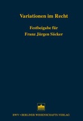 Cover: Variationen im Recht - Berliner Wissenschafts-Verlag