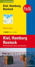 Cover: Falk Regionalkarte Deutschland Blatt 2 Kiel, Hamburg, Rostock 1:150 000 - FALK, OSTFILDERN