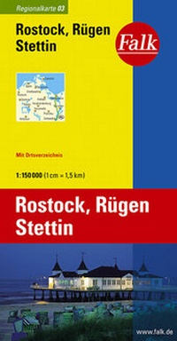Abbildung von: Falk Regionalkarte Deutschland Blatt 3 Rostock, Rügen, Stettin 1:150 000 - FALK, OSTFILDERN