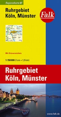 Abbildung von: Falk Regionalkarte Deutschland Blatt 7 Ruhrgebiet, Köln, Münster 1:150 000 - FALK, OSTFILDERN