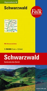 Abbildung von: Falk Regionalkarte Deutschland Blatt 14 Schwarzwald 1:150 000 - FALK, OSTFILDERN
