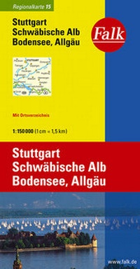 Abbildung von: Falk Regionalkarte Deutschland Blatt 15 Stuttgart 1:150 000 - FALK, OSTFILDERN