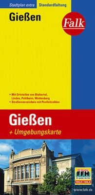 Abbildung von: Falk Stadtplan Extra Standardfaltung Gießen mit Ortsteilen von Biebertal, Linden - FALK, OSTFILDERN