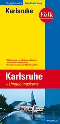 Abbildung von: Falk Stadtplan Extra Standardfaltung Karlsruhe mit Ortsteilen von Ettlingen - FALK, OSTFILDERN