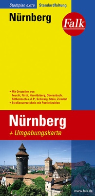 Abbildung von: Falk Stadtplan Extra Standardfaltung Nürnberg mit Ortsteilen von Feucht, Fürth, - FALK, OSTFILDERN