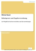 Cover: Rabattgesetz und Zugabeverordnung - diplom.de